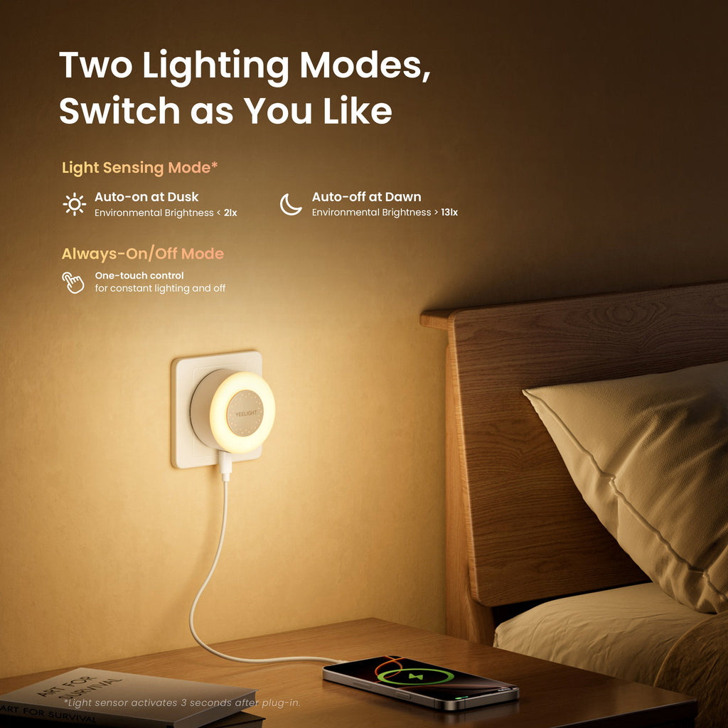 2-in-1 Lighting & Charging Sensor Nightlight