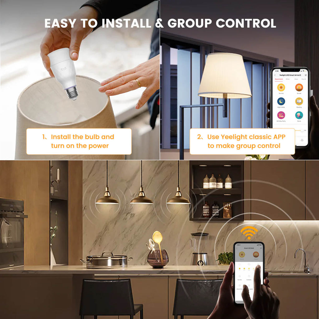 Smart Dimmable Bulb W3- 4pack